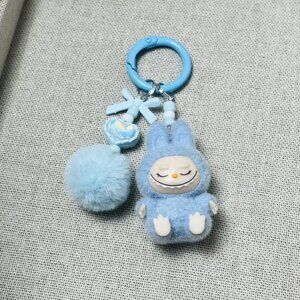 New Popular Hot! mini Blueberry Labubu Baby keychain dangeler figure